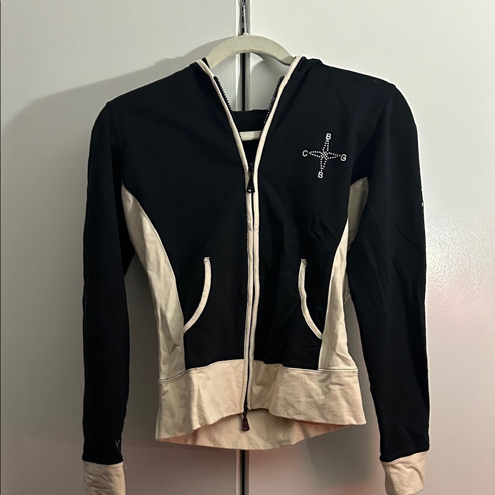 BCBG Black and Cream Hoodie